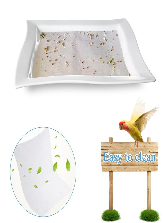 GBACHOOSE 200 Pack Bird Cage Liner Papers, 17x12 Inch Non-Woven Bird Cage Liners Disposable Cage Paper Liners, Precut Absorbent Cushion Pad Mat Accessories for Pet Bird Parrot - Image 4