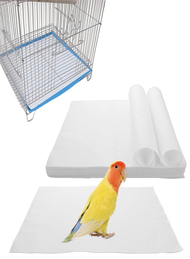 GBACHOOSE 200 Pack Bird Cage Liner Papers, 17x12 Inch Non-Woven Bird Cage Liners Disposable Cage Paper Liners, Precut Absorbent Cushion Pad Mat Accessories for Pet Bird Parrot - Image 1