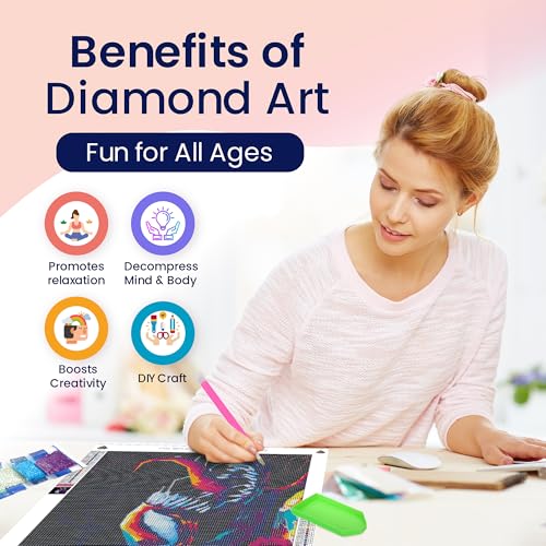 Modern Merch Marvel Diamond Art Kits for Adults, Venom 5D Diamond Painting for Adults, DIY Marvel Wall Art, Venom Wall Decor Cross Stitch Gem Art, Full Round Drill 12x12in - Image 3