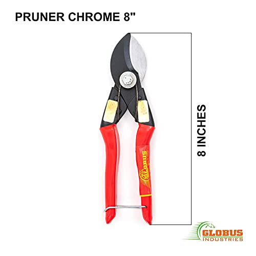 GLOBUS 1421 GARDEN SAW (CURVED) / GARDEN CUTTER TOOL/PRUNING CUTTER..SIZE 200 MM / 8 INCH WITH PLASTIC HANDLE(SINGLE EDGE 8 INCH BLADE & BEND MODEL, DOUBLE CUT PRUNER, TRANSPLANTER ORANGE. - Image 2
