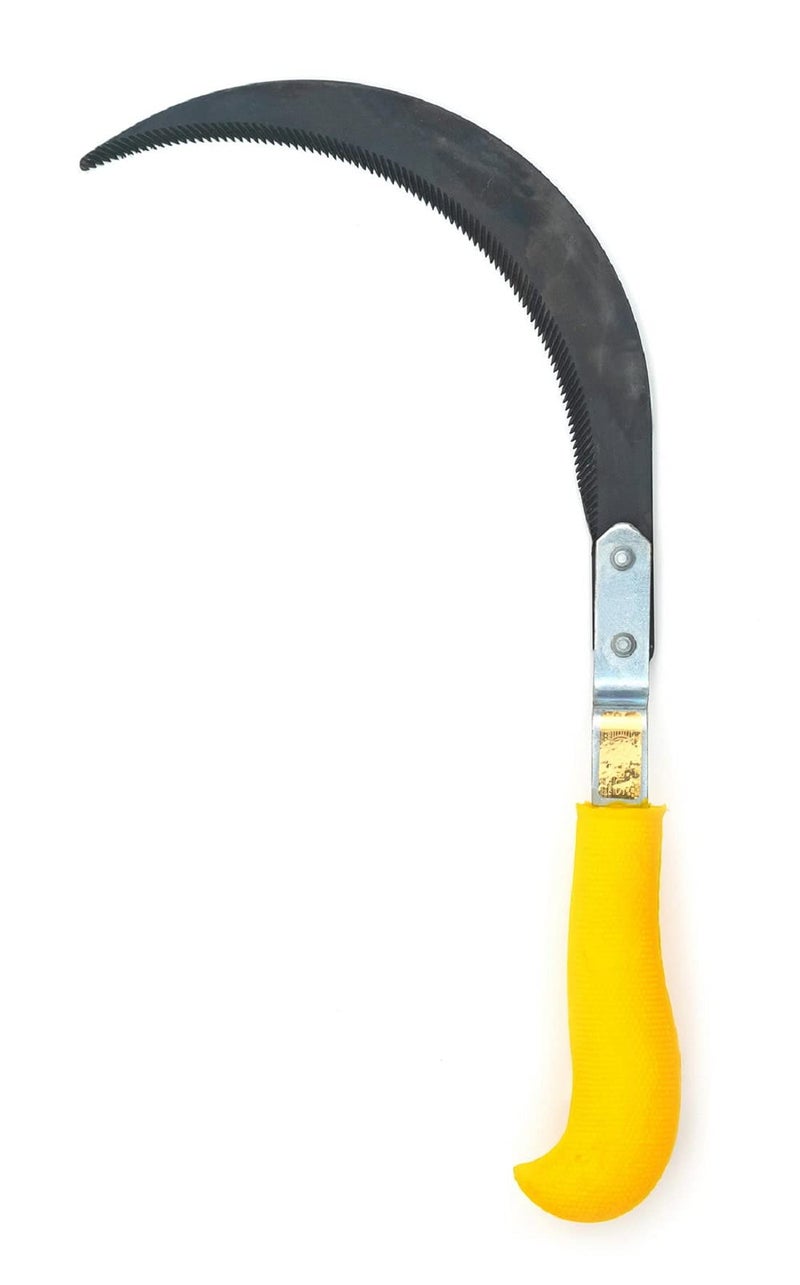 GLOBUS 1421 GARDEN SAW (CURVED) / GARDEN CUTTER TOOL/PRUNING CUTTER..SIZE 200 MM / 8 INCH WITH PLASTIC HANDLE(SINGLE EDGE 8 INCH BLADE & BEND MODEL, DOUBLE CUT PRUNER, TRANSPLANTER ORANGE. - Image 3