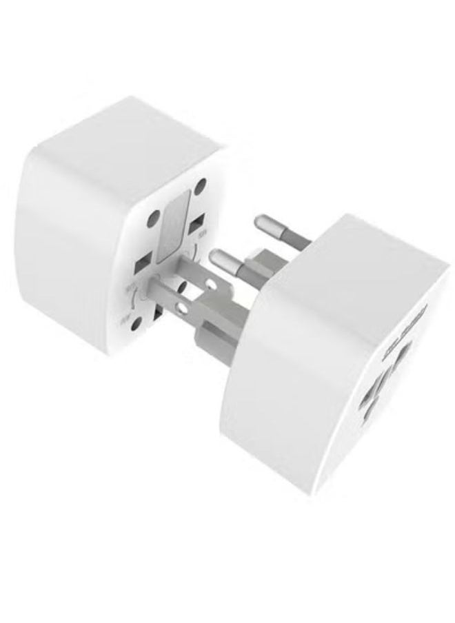 LDNIO 2Pack Universal Conversion Plug for Travel Adaptor Connect to The Worldwide Charger Plug US/AU/EU/UK White  - Image 2