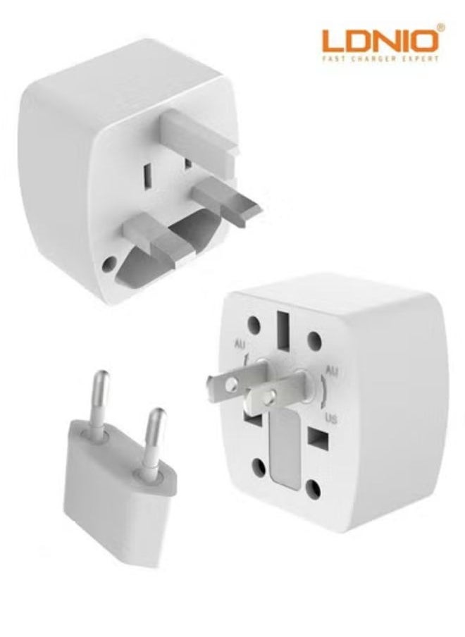 LDNIO 2Pack Universal Conversion Plug for Travel Adaptor Connect to The Worldwide Charger Plug US/AU/EU/UK White  - Image 3