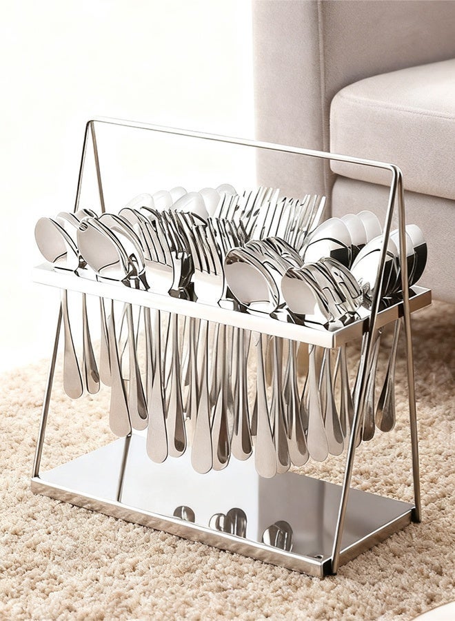 wowofa 36-piece tableware set, silver - Image 1