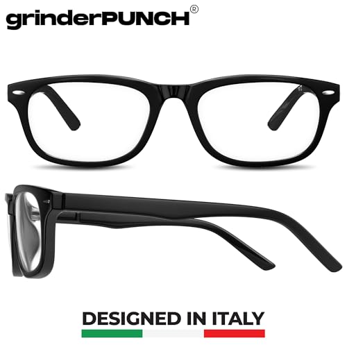 grinderPUNCH High Magnification Power Readers Slim Reading Glasses 4.00-6.00 Black/4.00 - Image 2