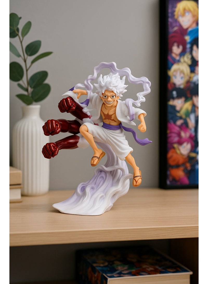 Rally Monkey D. Luffy Gear 5 Figure – Nika Fire Punch One Piece Anime Collectible - Image 1