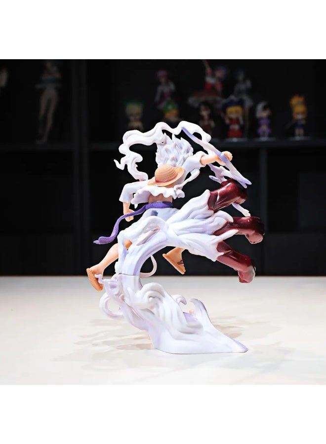 Rally Monkey D. Luffy Gear 5 Figure – Nika Fire Punch One Piece Anime Collectible - Image 4