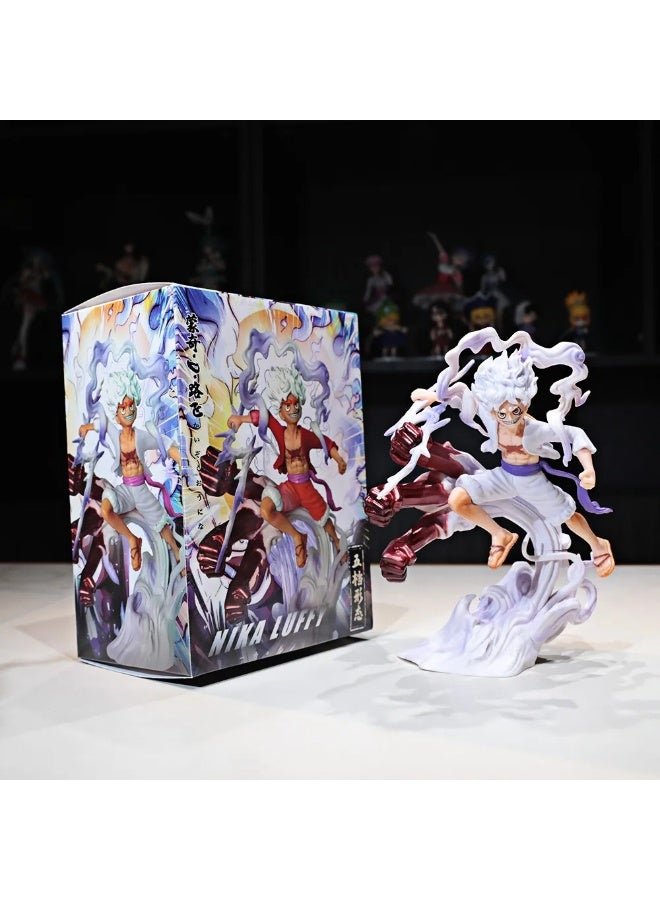 Rally Monkey D. Luffy Gear 5 Figure – Nika Fire Punch One Piece Anime Collectible - Image 3