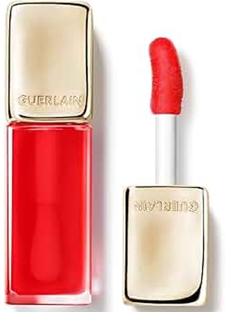 KISSKISS BE GLOW  PLUMPING LIP OIL 775  POPPY GLOW - 92% NATURAL-ORIGIN HONEY TINT LIP OIL