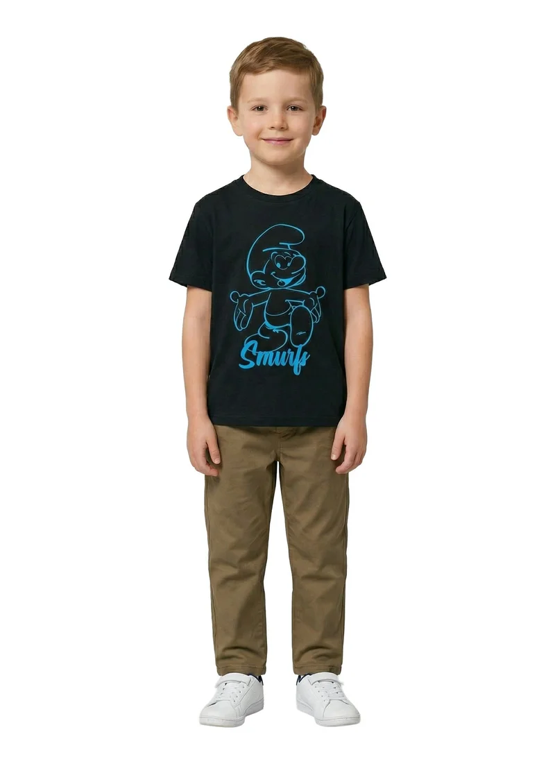 Trucare Toddler Boys Smurfs Graphic Oversized T-Shirt