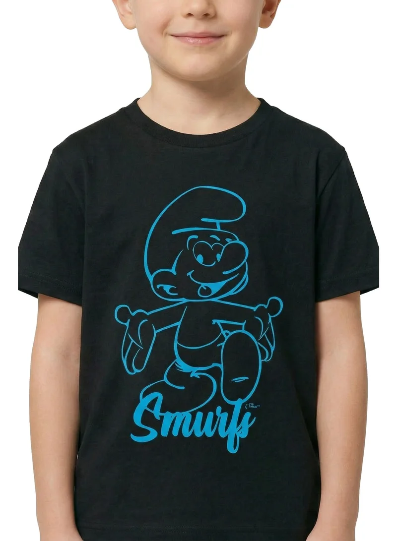 Trucare  Toddler Boys Smurfs Graphic Oversized T-Shirt for Kids | Best Price UAE