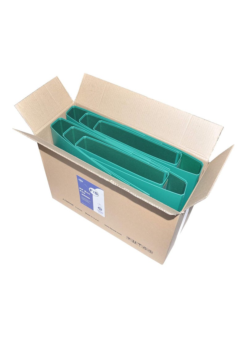 FIS PACK OF 10 PP LEVER ARCH FILE, 4CM, F/S SIZE, GREEN, PP ORIGIN GERMANY - FSBF4PGRFN10 - Image 4