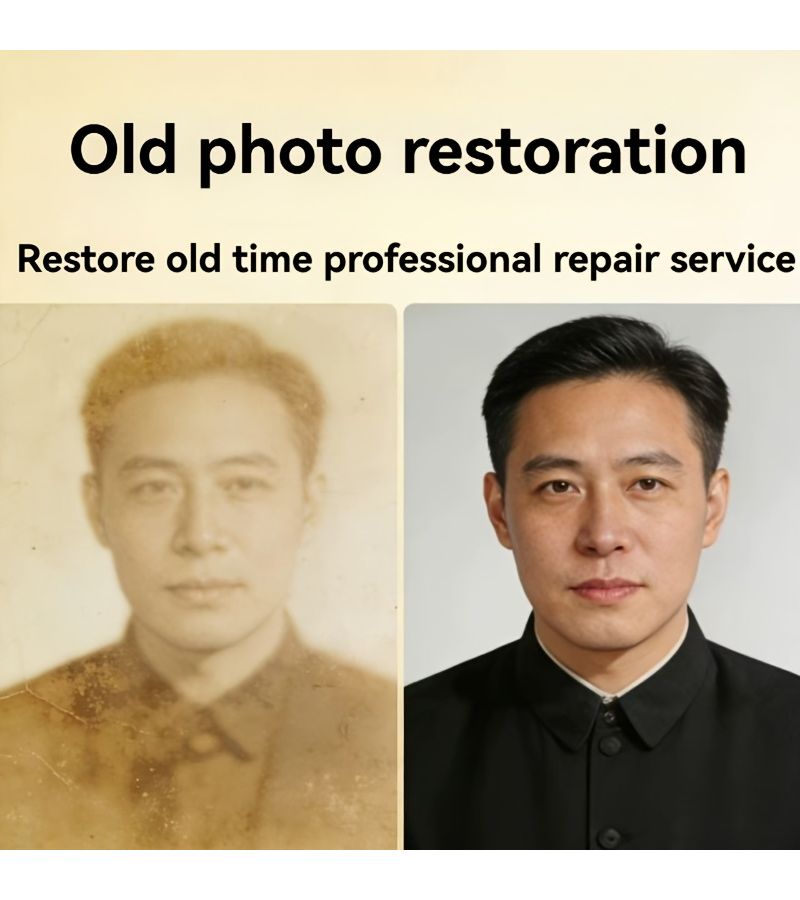 Old Photo Restoration Repair Service 6 Inch For Peeling Scratches Color Damage High Definition Print - Image 1