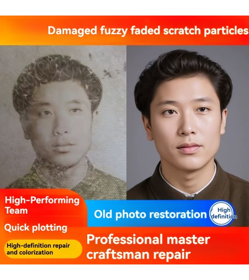 Old Photo Restoration Repair Service 6 Inch For Peeling Scratches Color Damage High Definition Print - Image 4