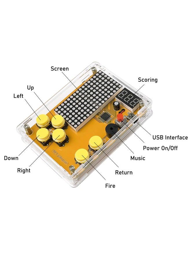 Etoput DIY Soldering Project Game Kit Retro Classic Electronic Soldering Kit with 5 Retro Classic Games and Acrylic Case, Idea for STEM High School Family Education Friends - Image 4