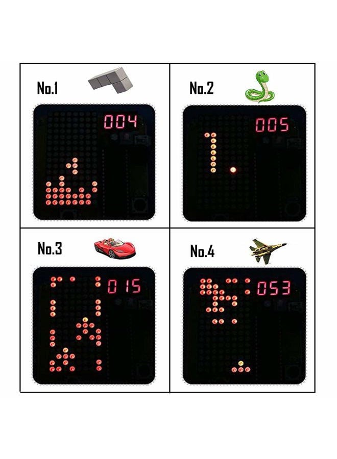 Etoput DIY Soldering Project Game Kit Retro Classic Electronic Soldering Kit with 5 Retro Classic Games and Acrylic Case, Idea for STEM High School Family Education Friends - Image 2