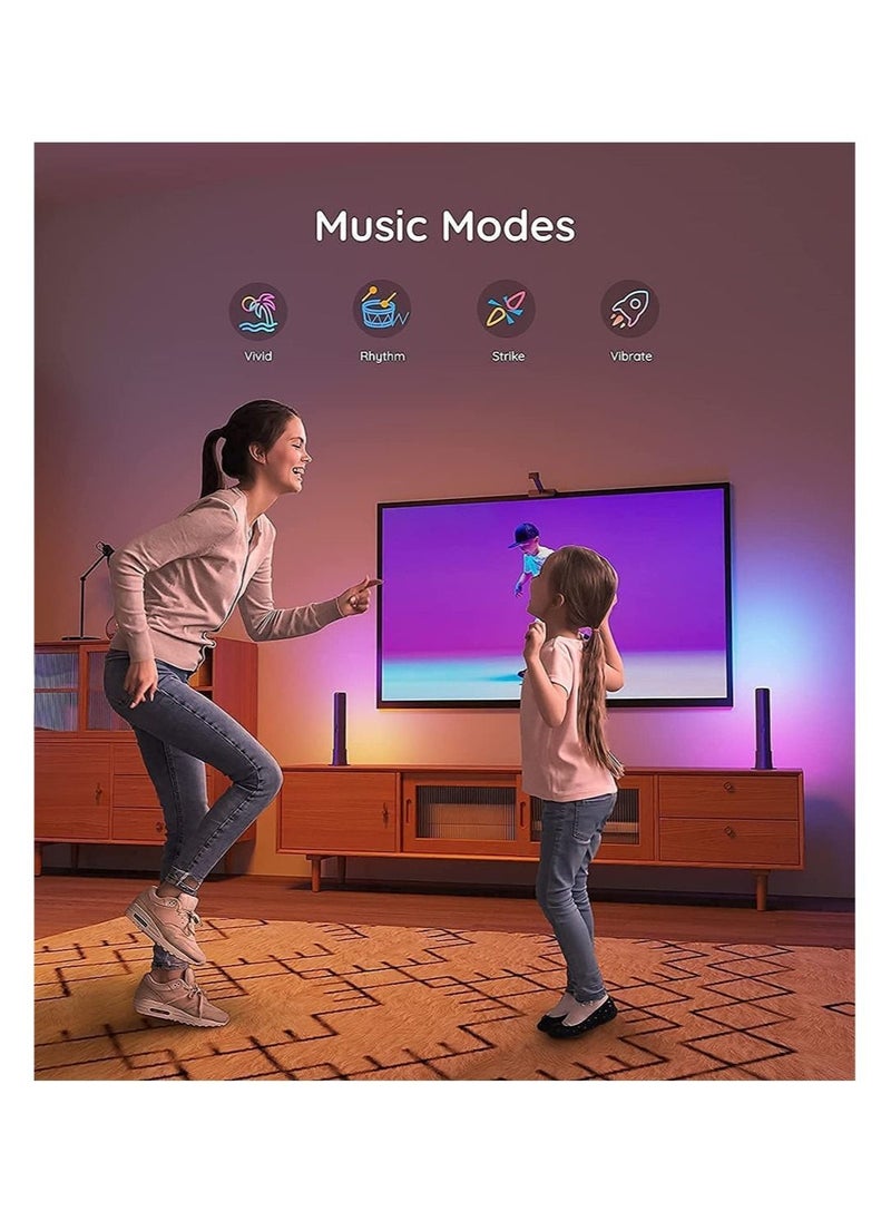 DMG TECH - Smart LED Light Bars, RGB Gaming Lights with Alexa and Google Assistant, Sync with Music,Video,Game , APP Remote Voice Control, RGBIC Gaming Lights With Scene Modes and Music Modes, 2 Sticks - Image 1