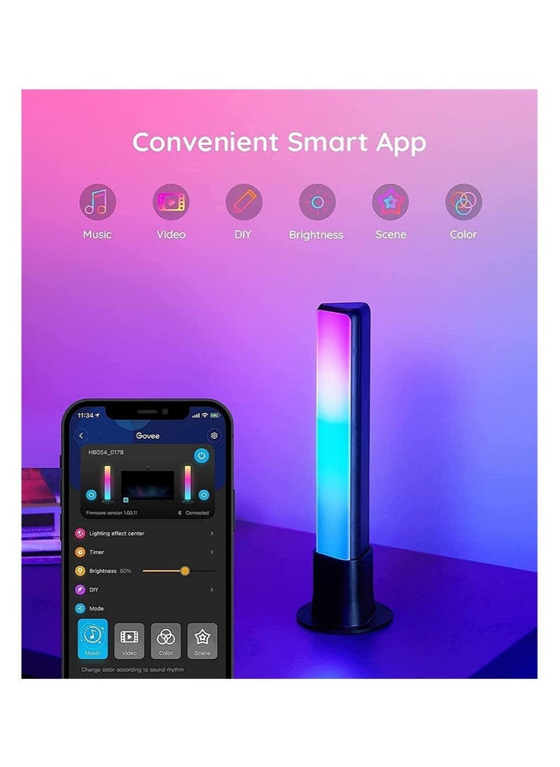 DMG TECH - Smart LED Light Bars, RGB Gaming Lights with Alexa and Google Assistant, Sync with Music,Video,Game , APP Remote Voice Control, RGBIC Gaming Lights With Scene Modes and Music Modes, 2 Sticks - Image 1
