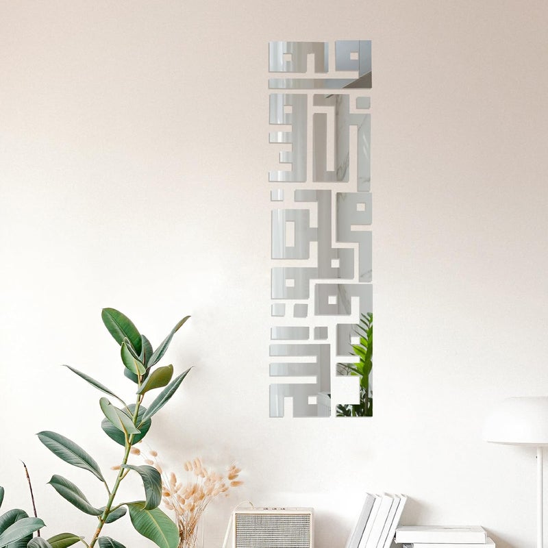 Premium 3D Silver Mirror Wall Sticker Decals Self-Adhesive Mirrored Wall Art for Bedroom and Living Room Decoration Peel and Stick DIY Mirror Surface - Image 4