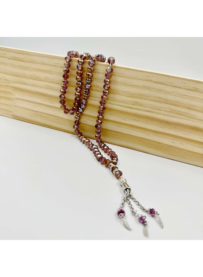 NIBEMINENT 99 Muslim Prayer Beads Lake Khaki/8mm