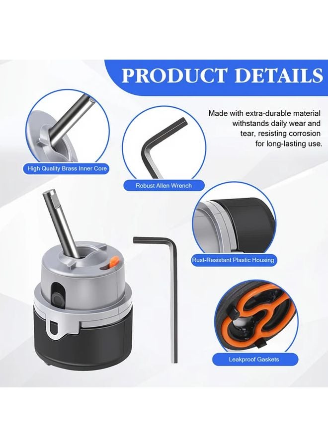 1 قطعة خرطوشة صنبور DST بديلة، مرشح صمام دش معدني مع مفتاح سداسي - Image 3