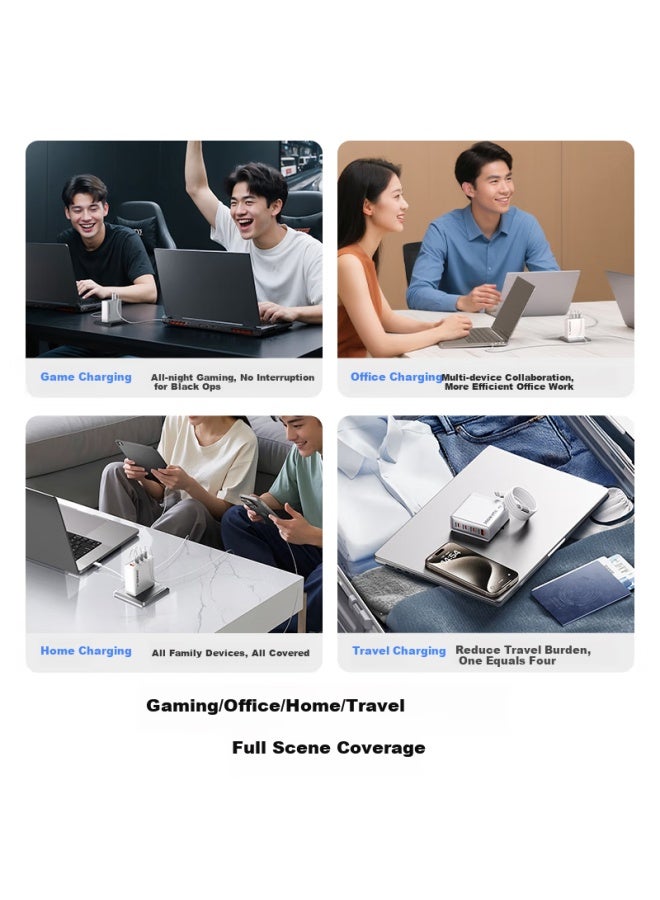 MOVE SPEED Yisui [3C Certified] 200W Gallium Nitride Charger, Type-C Multi-Port Pd Fast Charging Head, Desktop Charging Station, Suitable For Apple, Lenovo Laptops, Huawei, Xiaomi Phones - Image 4