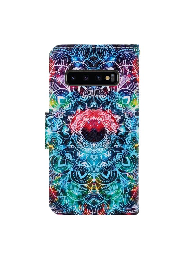 Zaboon Case For Galaxy S10 3D Colored Drawing Horizontal Flip PU Leather Case with Holder & Card Slots & Wallet - Image 3