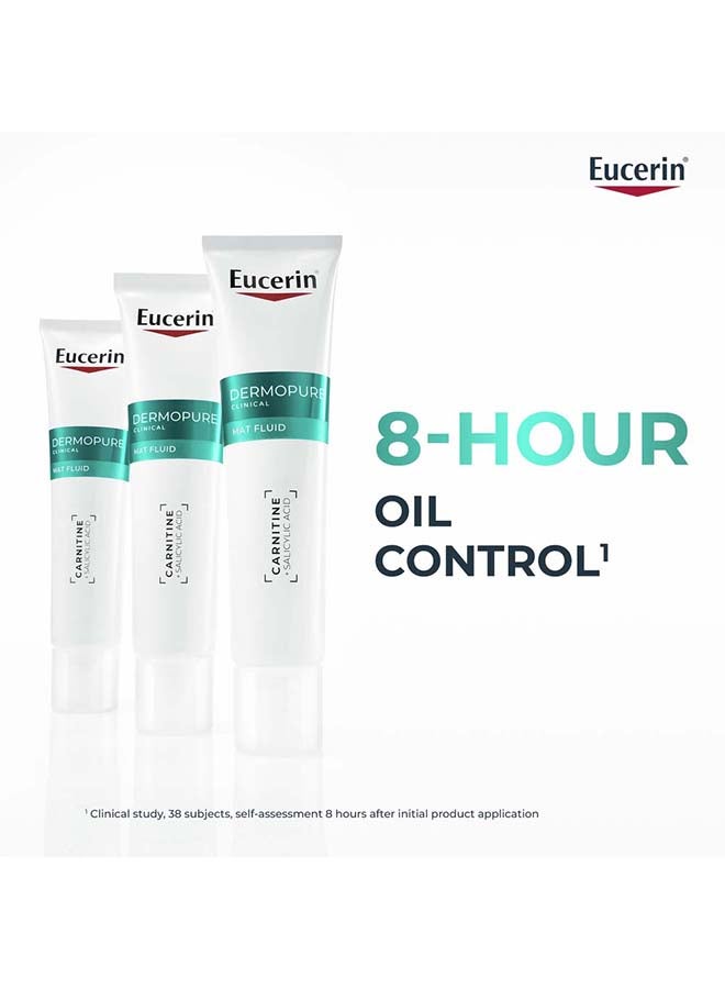 Eucerin كريم ديرموبيور كلينيكال مات فلويد مع حمض الساليسيليك للبشرة المعرضة للبثور وحب الشباب، يتحكم في زيادة الدهون، يصحح العيوب والمسام، ويرطب، مع تأثير مطفي، مناسب للبشرة الحساسة، 40 مل - Image 4