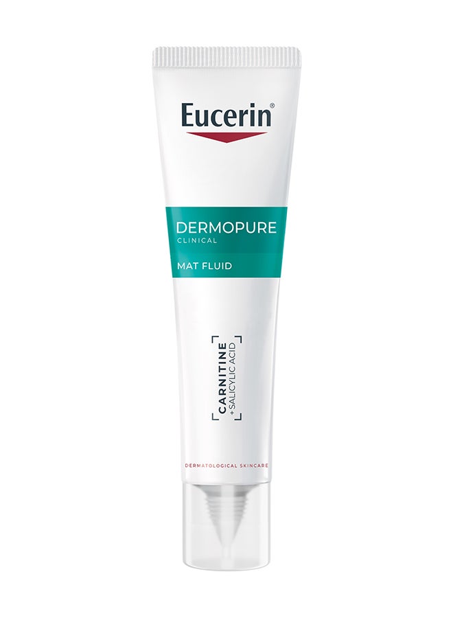 Eucerin كريم ديرموبيور كلينيكال مات فلويد مع حمض الساليسيليك للبشرة المعرضة للبثور وحب الشباب، يتحكم في زيادة الدهون، يصحح العيوب والمسام، ويرطب، مع تأثير مطفي، مناسب للبشرة الحساسة، 40 مل - Image 1