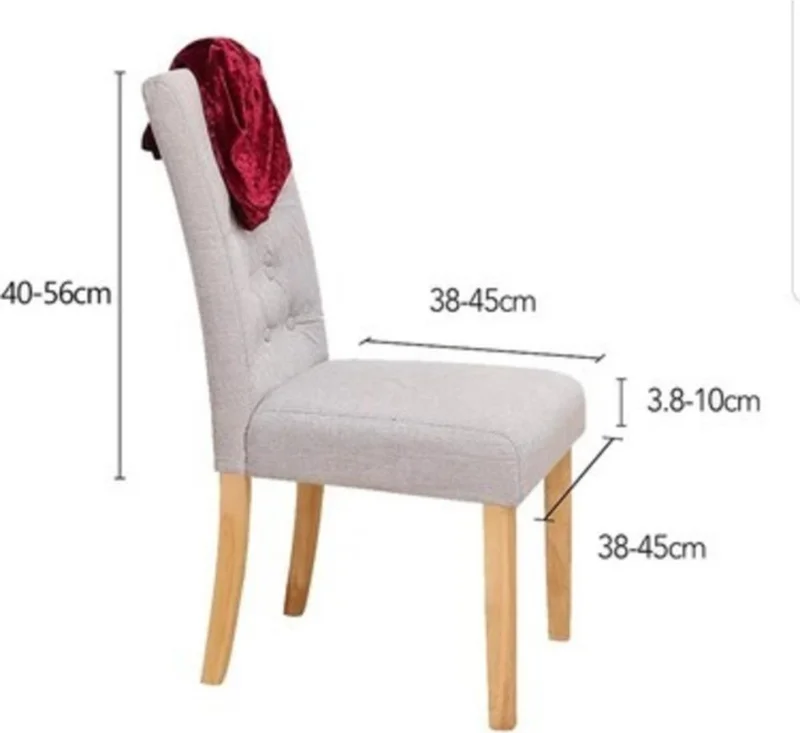 Elgeyar Silk Velvet Chair Cover, Chair Cover, Elastic, Standard 6-Piece Velvet Chair Cover