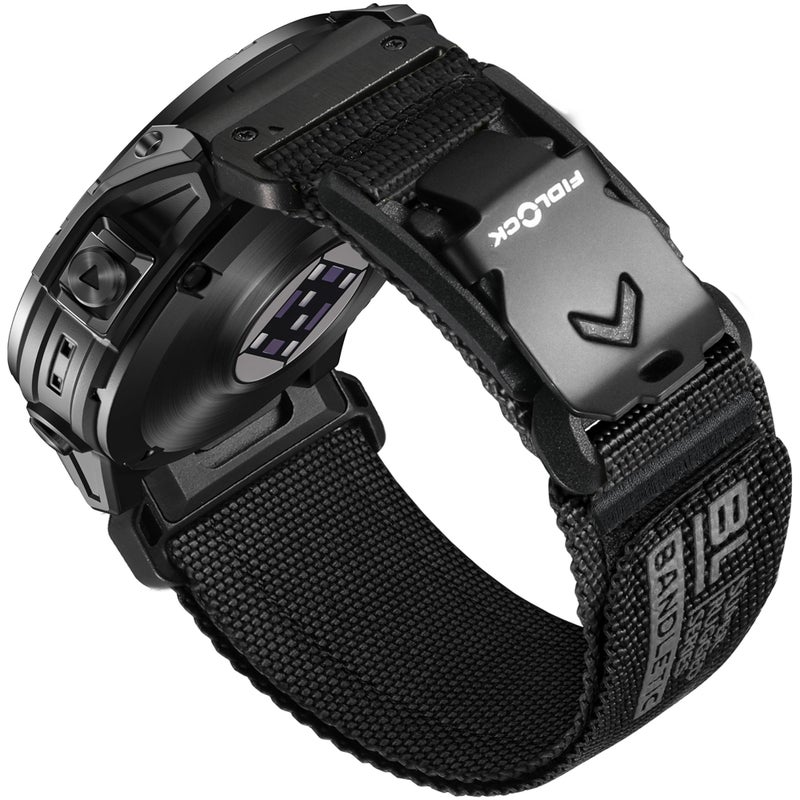 Bandletic حزام نايلون متين متوافق مع Garmin Easy Fit 22mm، حزام مغناطيسي Fidlock V-Buckle لفينيكس/إيبيكس/إنستينكت/فوررونر/أبروتش 47mm - Image 1