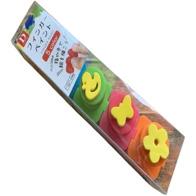 FINGER PAINT SET WITH STAMPS – MULTI-COLOR - Image 1