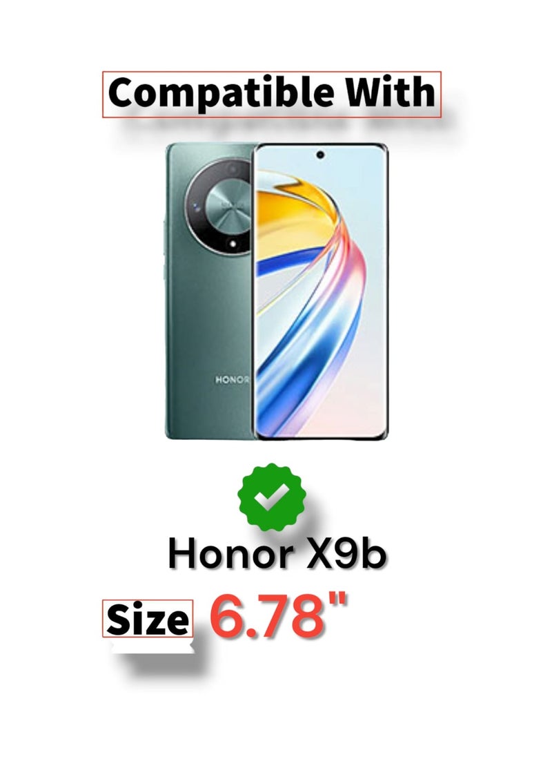 ماركة غير محددة - جراب جلدي كامل قابل للطي لهاتف Honor X9b، مزود بمسند، وحزام، وإغلاق مغناطيسي، وغطاء داخلي من السيليكون ، وطبقة حماية عالية، متوافق مع هاتف Honor X9b (6.78 بوصة) (هافان). - Image 1