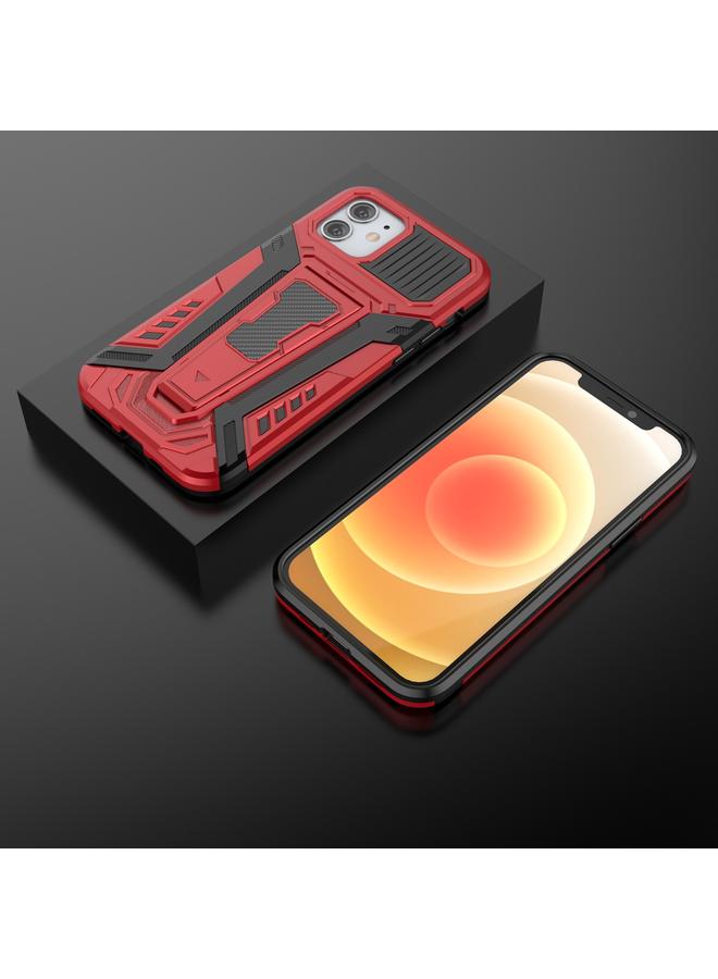 زبون جراب لهاتف iPhone 12 mini War Chariot Series Armor شامل مقاوم للصدمات مصنوع من مادة PC + TPU مع حامل غير مرئي - Image 5