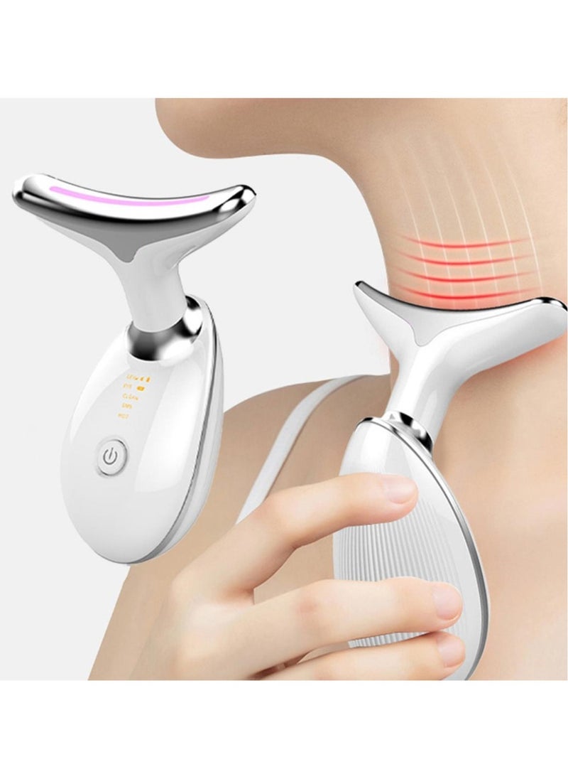 ELTRAZONE 1PC Lifting And Tightening Household Electric Massage Beauty Instrument – Advanced Neck & Face Skin Care Device For Wrinkle Removal, Anti-Aging, Firming, Skin Rejuvenation, Blood Circulation Boost – Rechargeable, Portable & Easy To Use – White  - Image 3