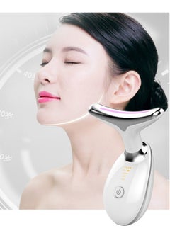 ELTRAZONE 1PC Lifting And Tightening Household Electric Massage Beauty Instrument – Advanced Neck & Face Skin Care Device For Wrinkle Removal, Anti-Aging, Firming, Skin Rejuvenation, Blood Circulation Boost – Rechargeable, Portable & Easy To Use – White  - Image 2