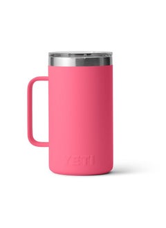 YETI YETI Rambler 24 oz Mug, Vacuum Insulated, Stainless Steel with MagSlider Lid, Tropical Pink  - Image 4