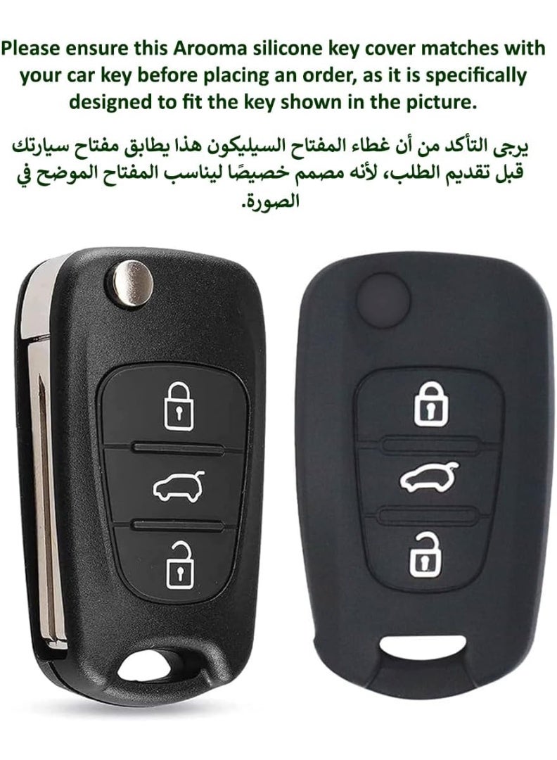 3 Buttons Silicone Flip Key Shell Cover Case for KIA Rio, Rio K2, Rondo, Soul, Sportage, Ceed, CeedPro, Cerato, Picanto, Remote Protection Case - Image 2