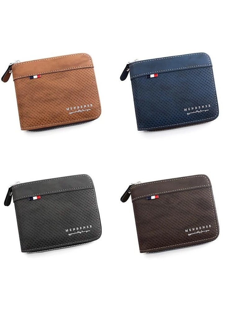 MenBense - Men's Zipper Wallet Leather Card - Image 1