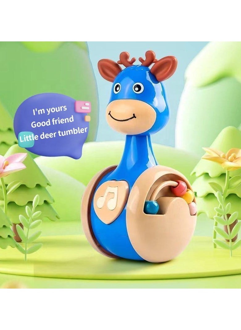 Whimsy Sliding Fawn Tumbler Baby Toys for 3-12 Months Baby Comfort Early Education Puzzle, Color & Sensory Learning to Climb Guide Artifact  0-5 Years Old Children's Toys, Kids Perfect Gift for Boys Girls (Blue)  - Image 2
