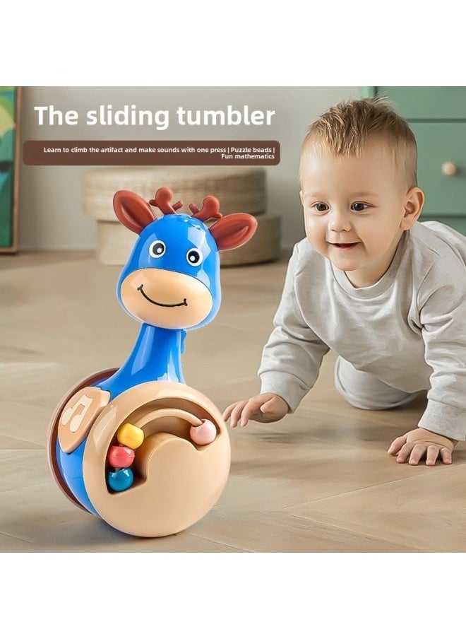 Whimsy Sliding Fawn Tumbler Baby Toys for 3-12 Months Baby Comfort Early Education Puzzle, Color & Sensory Learning to Climb Guide Artifact  0-5 Years Old Children's Toys, Kids Perfect Gift for Boys Girls (Blue)  - Image 3