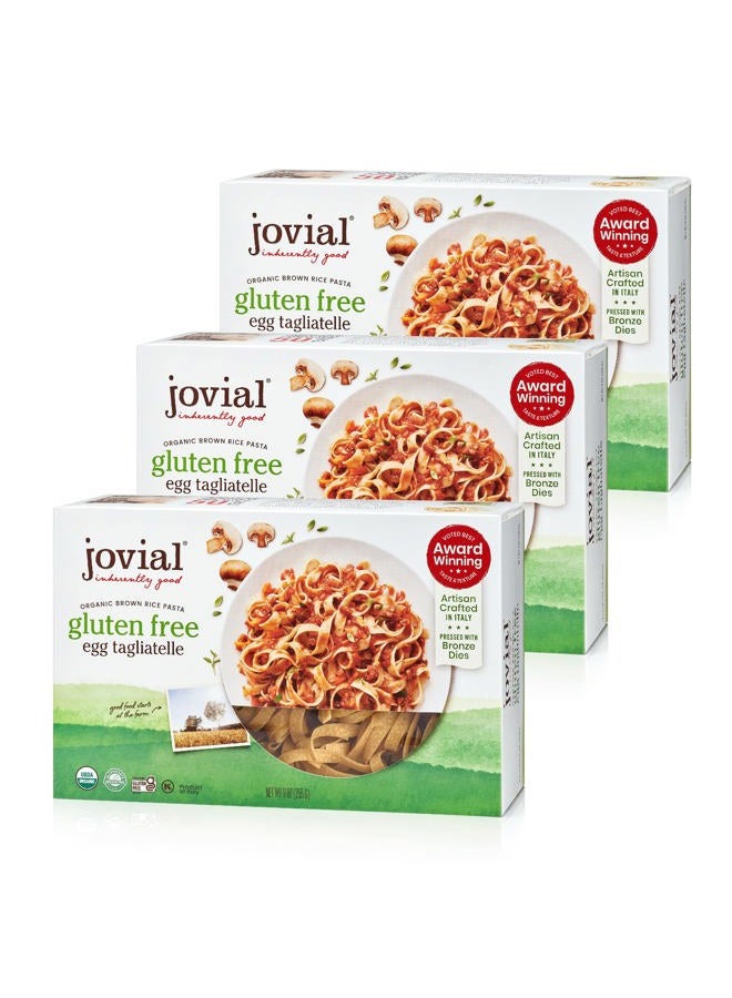 Jovial Pasta - Organic - Brown Rice - Traditional Egg Tagliatelle - 9 Oz - Case Of 12 - Image 1