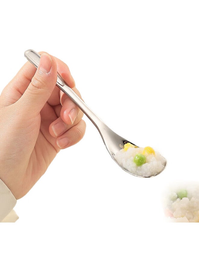 GRASEY Guangyi 316l Stainless Steel Soup Ladle And Spoon, Enlarged Yuanbao Spoon For Eating, Children's 2-piece Set, Gy8670 - Image 2