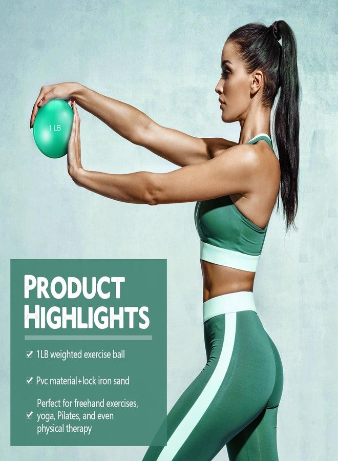 Seenelling 4 Pcs Weighted Toning Balls for Exercise Weighted Balls Weighted Toning Exercise Ball Gym Balls Exercise Soft Medicine Balls for Exercise, Pilates, Yoga, Balance, Flexibility - Image 3