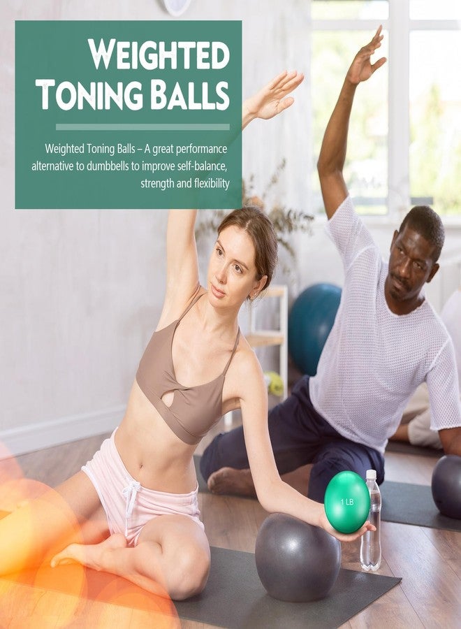 Seenelling 4 Pcs Weighted Toning Balls for Exercise Weighted Balls Weighted Toning Exercise Ball Gym Balls Exercise Soft Medicine Balls for Exercise, Pilates, Yoga, Balance, Flexibility - Image 5