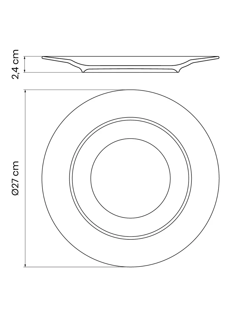 TRAMONTINA Tramontina 27cm Porcelain White Dinner Plate