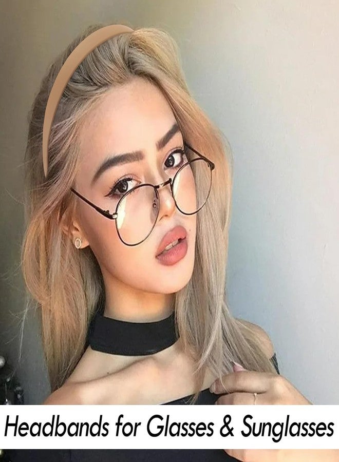 VELSCRUN Zig Zag Claw Comb Headbands for Women Girls, Plastic Curly Head Band Thin Hair Band with Teeth, Comfortable Square Headband for Glasses Wearers, 90s Hairband Diademas Para Mujer Black Brown - Image 3