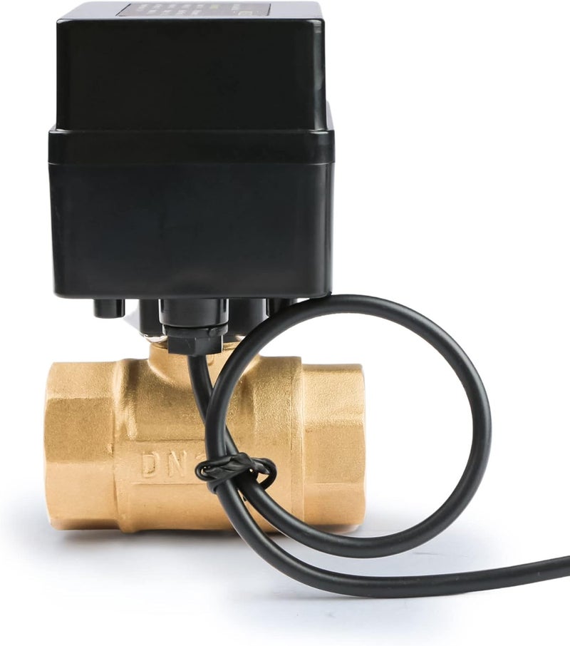 U.S. Solid Motorized Ball Valve - 3/4" Brass Ball Valve with Standard Port, 9-36V AC/DC, 2 Wire Auto Return Setup, Normally Open (N/O) - Image 4