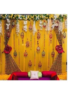 SP SELLPLUS Sellplus Backdrop Setup for Mehndi haldi Marrige Pooja ganpati Home Decoration Set 59  - Image 1