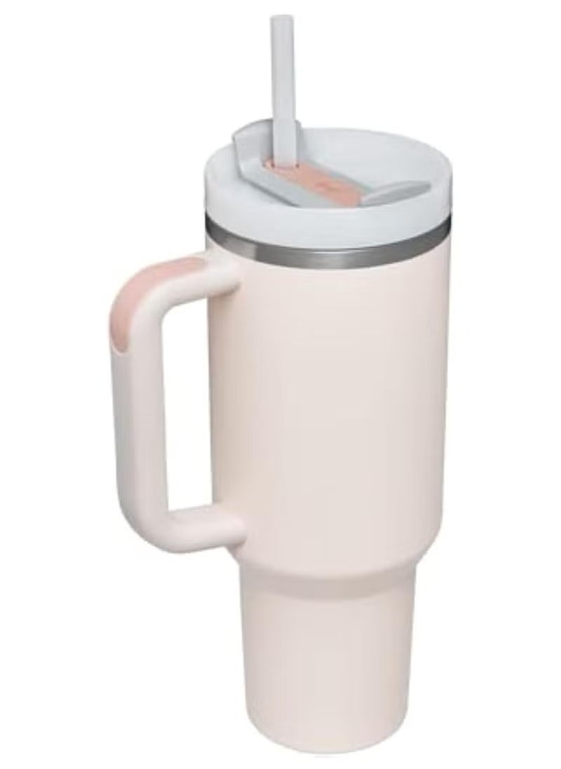 Stanley - Stanley IceFlow Stainless Steel Tumbler - Vacuum Insulated Water Bottle for Home, Office or Car Reusable Cup with Straw Leak Resistant Flip Cold 40oz (Rose Color) - Image 1